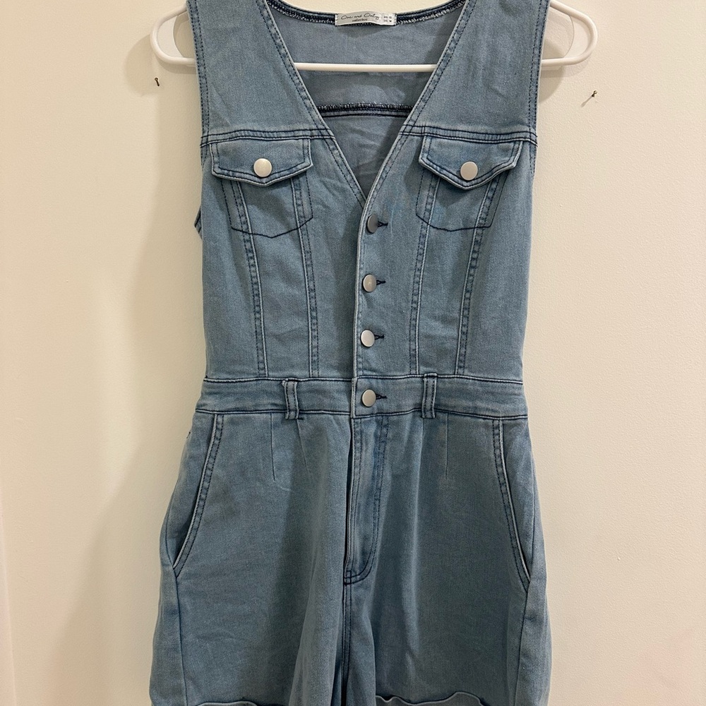 Denim One Piece Romper